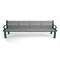 Frog Furnishings Gray 8' Heritage Bench with Green Frame PB 8GRAGFHER - alternate 2